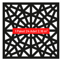 30x30 Dekoratif Tavan Kaplama Orient (Siyah-Beyaz) 1 Paket 24 Adet 2,16 m²