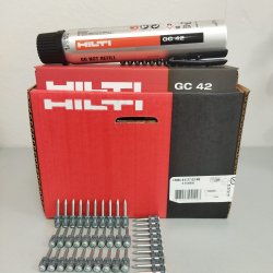 Hilti GX3 Çivi Gaz 27mm Betona Çakım  +  GC42 Gaz Tüpü