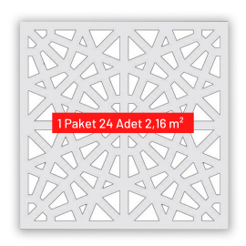 30x30 Dekoratif Tavan Kaplama Orient (Beyaz-Beyaz) 1 Paket 24 Adet 2,16 m²